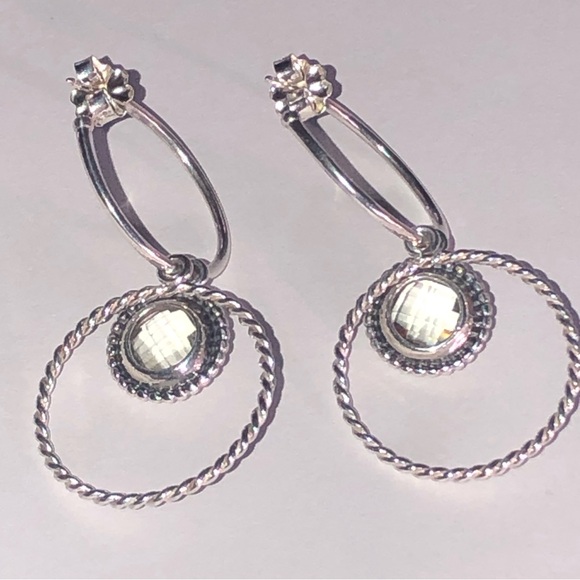 Retired Pandora Autumn Skies Compose Earring Set 925 Ale - Picture 13 of 13